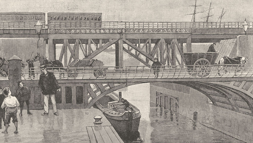 LIVERPOOL. Swing- bridge over the entrance to Stanley Dock, Liverpool 1901